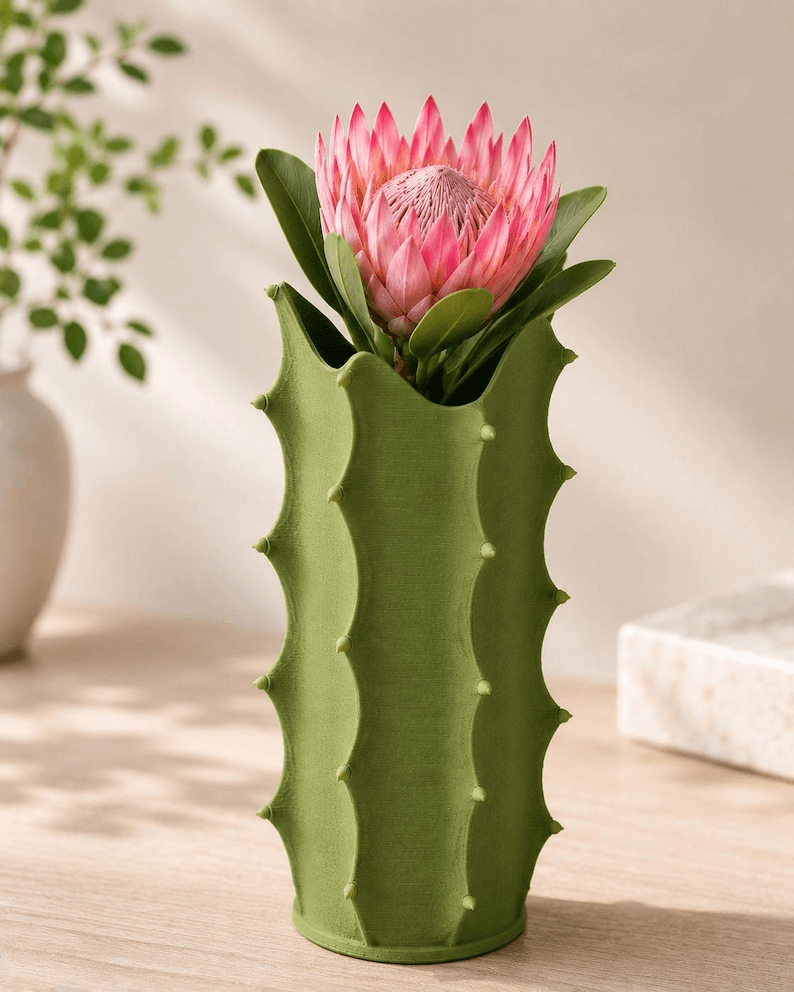 Cactus-Inspired Novelty Vase | Dragon Fruit Style Decor