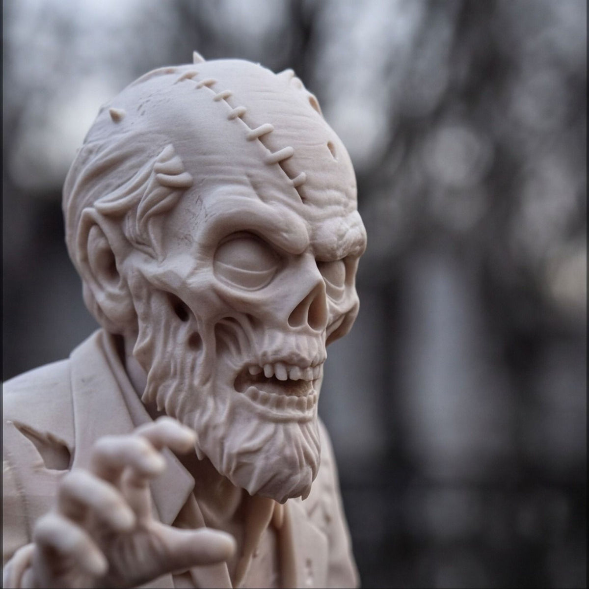Zombie Rising From the Grave Bust – Horror Figure Statue