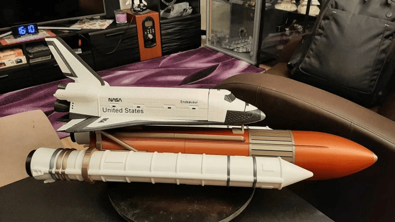 NASA-Inspired Space Shuttle & Rocket Booster Display Model