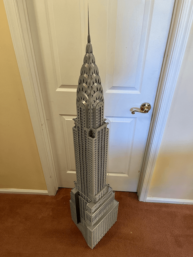Extra Large Chrysler Building Inspired Miniature Model