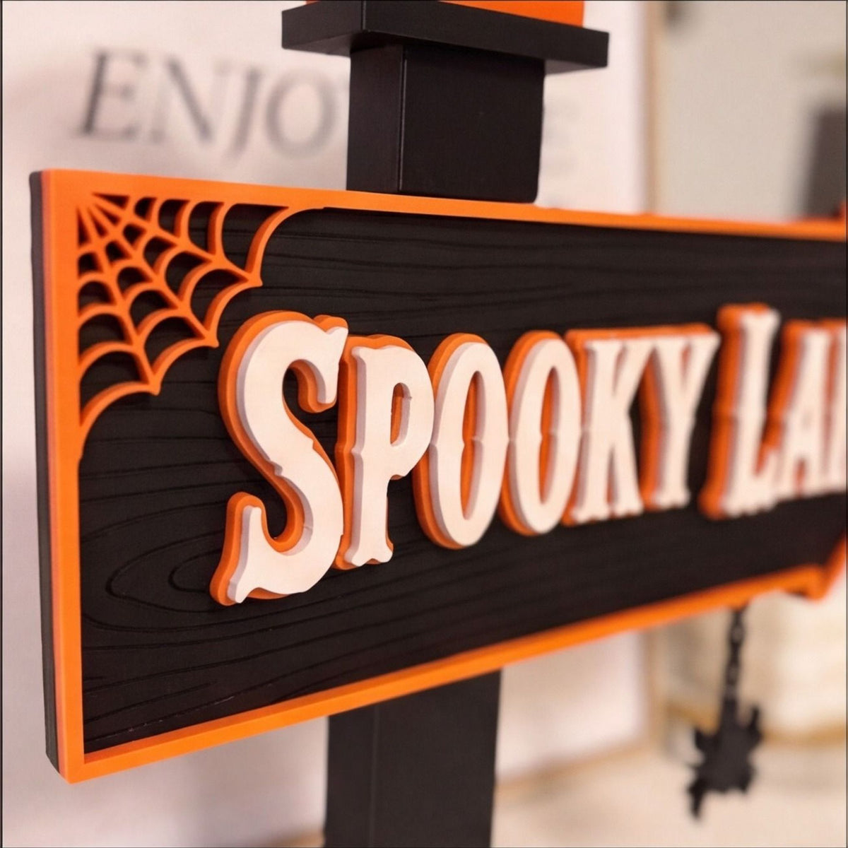 Spooky Lane Halloween Street Sign Decorative Novelty Prop