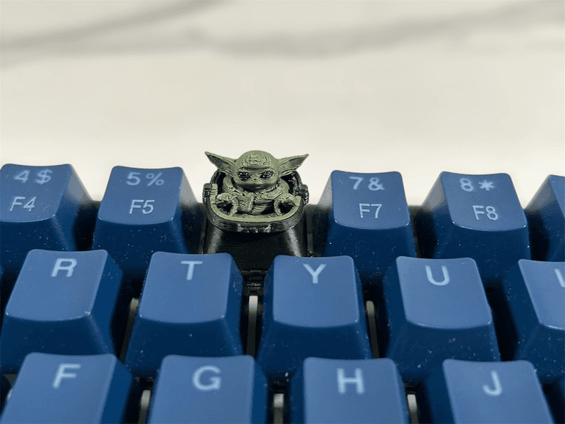Grogu Inspired Artisan Keycap | Baby Yoda Fan Art