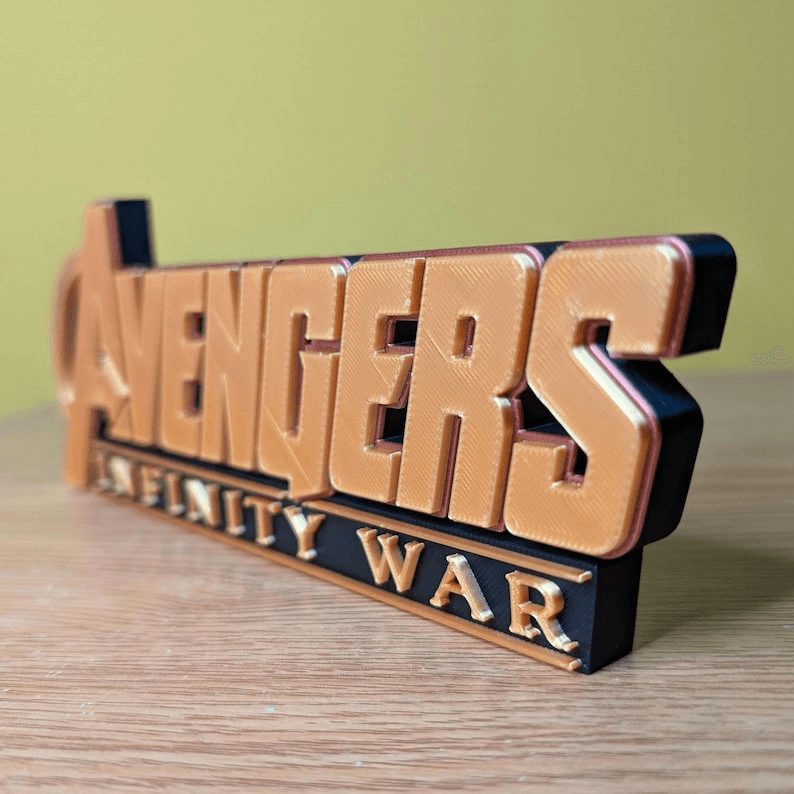 Avengers Inspired Logo Sign | Marvel Fan Desk Decor