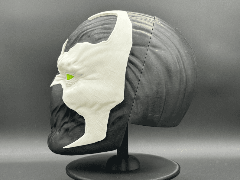 Spawn Inspired Cosplay Mask with Green Mesh Eyes