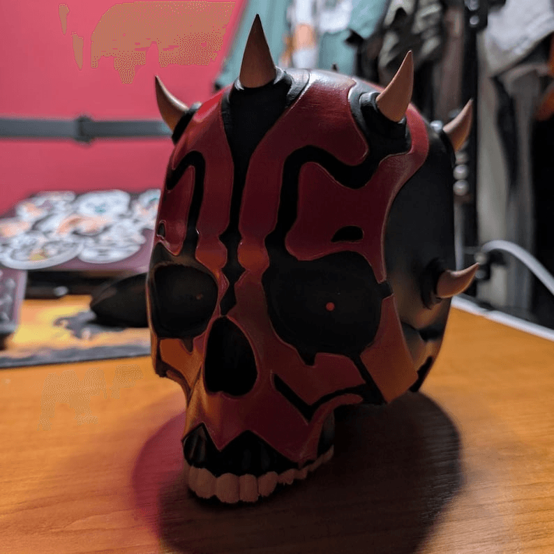 Darth Maul Inspired Horned Skull LED Light-Up Figure