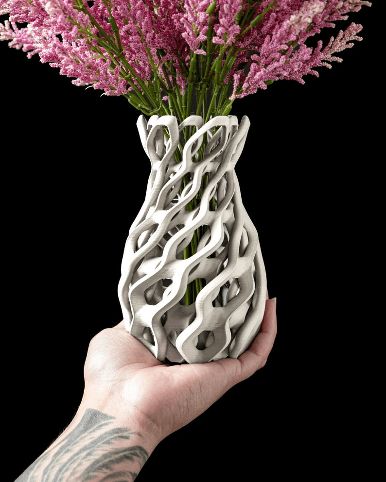 LEGO-Inspired Flow Lattice Vase for Artificial Flowers