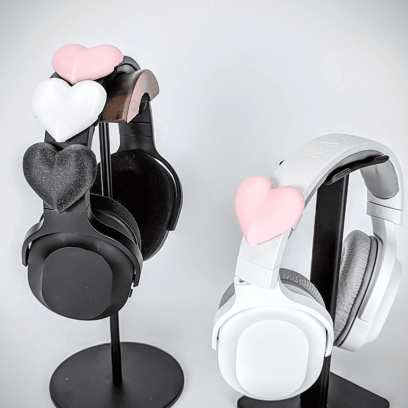 Cute Bear Figurine with Headphones & Satchel Bag