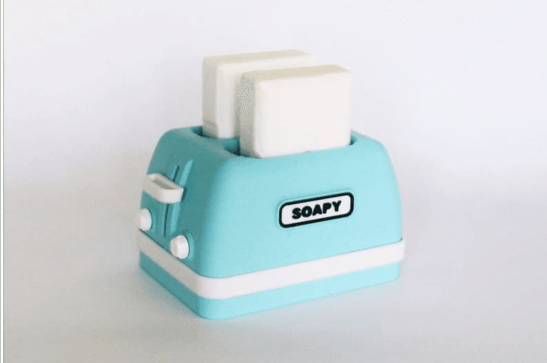 Retro Toaster Soap Dish – Pastel Bathroom Decor