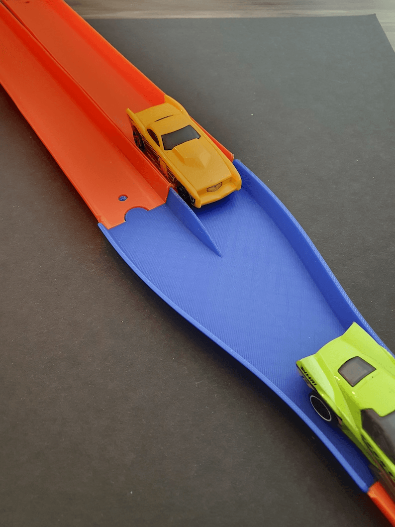 2-in-1 Toy Car Track Merge & Split Connector Piece