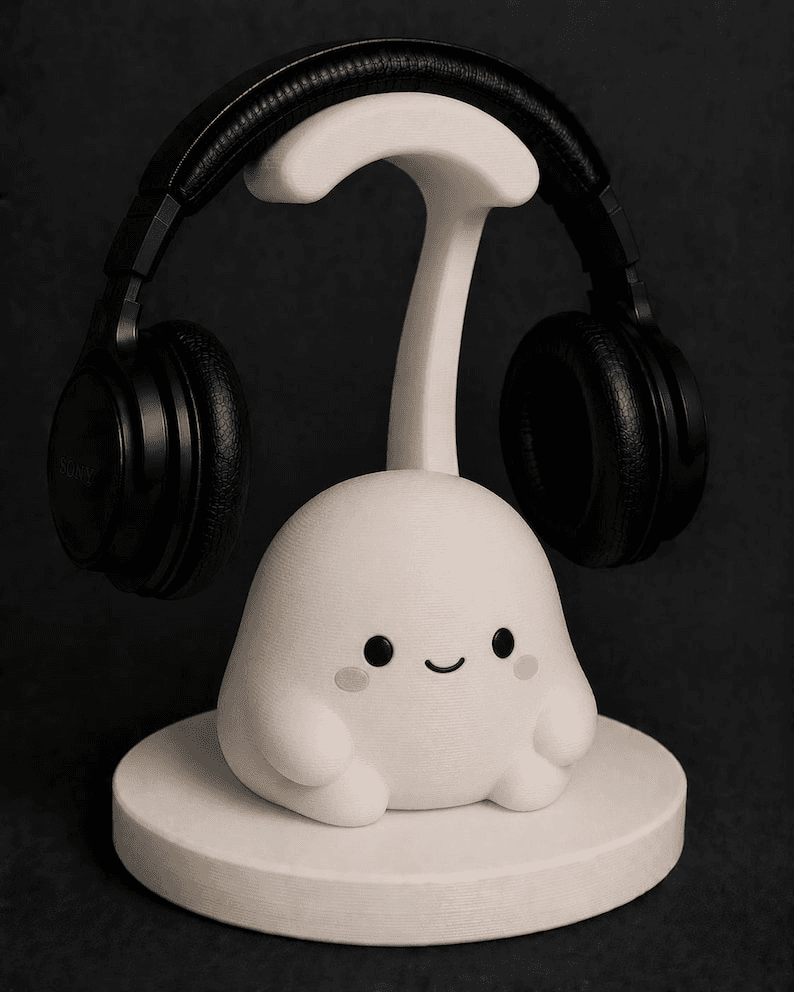 Kawaii Marshmallow Blob Headphone Stand | Cute Gaming Desk