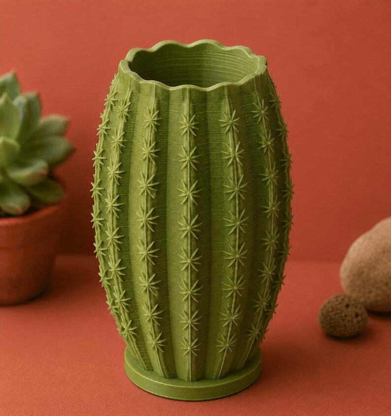 Saguaro Cactus Shaped Vase – Southwestern Botanical Decor