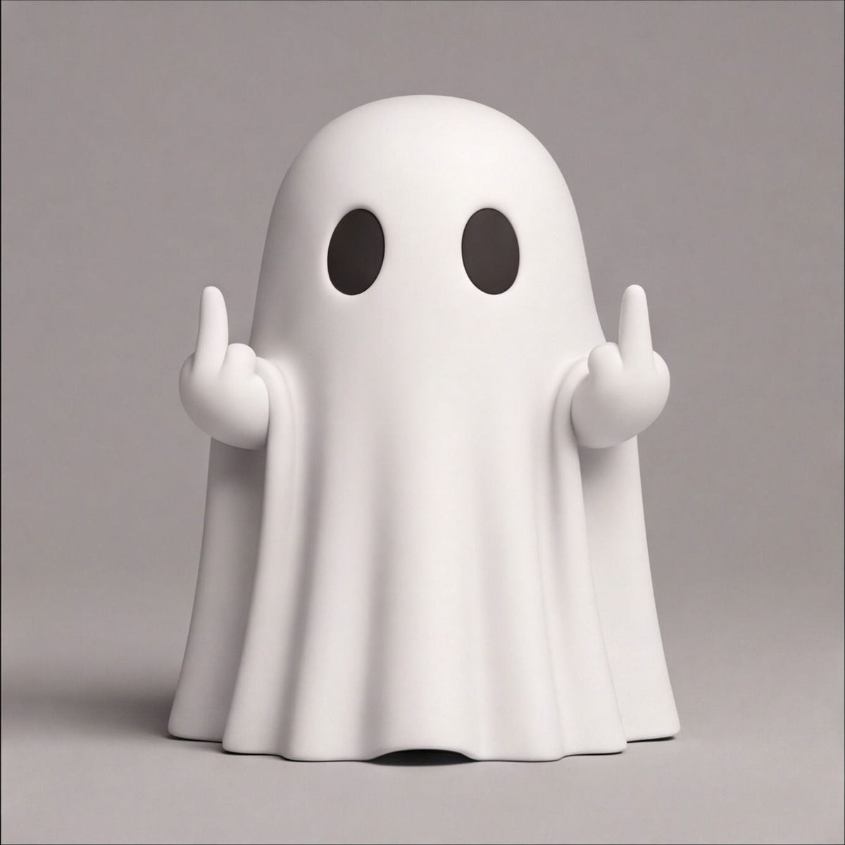 Cheeky Ghost with Middle Fingers Novelty Figure Desk Toy