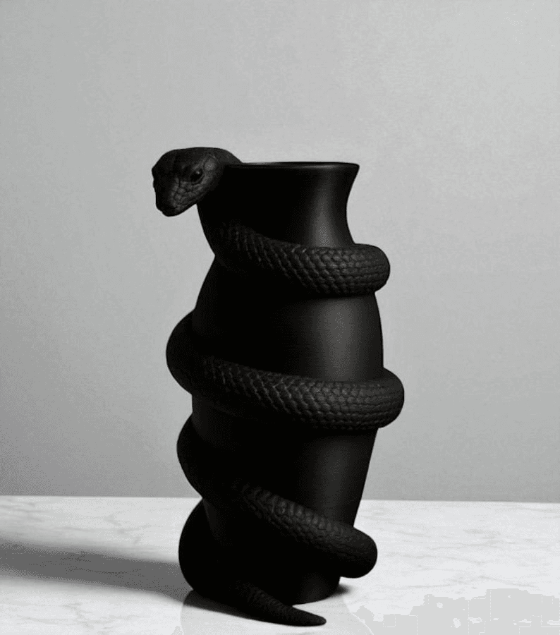 Gothic Serpent Wrapped Flower Vase – Dark Home Decor