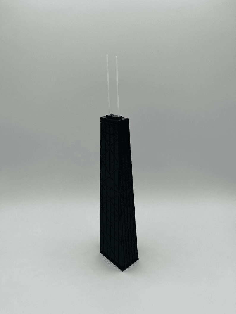 John Hancock Center Inspired Miniature Skyscraper Model