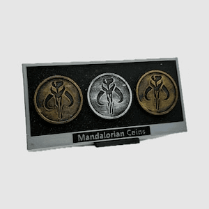Mandalorian Inspired Coins Display Set with Stand