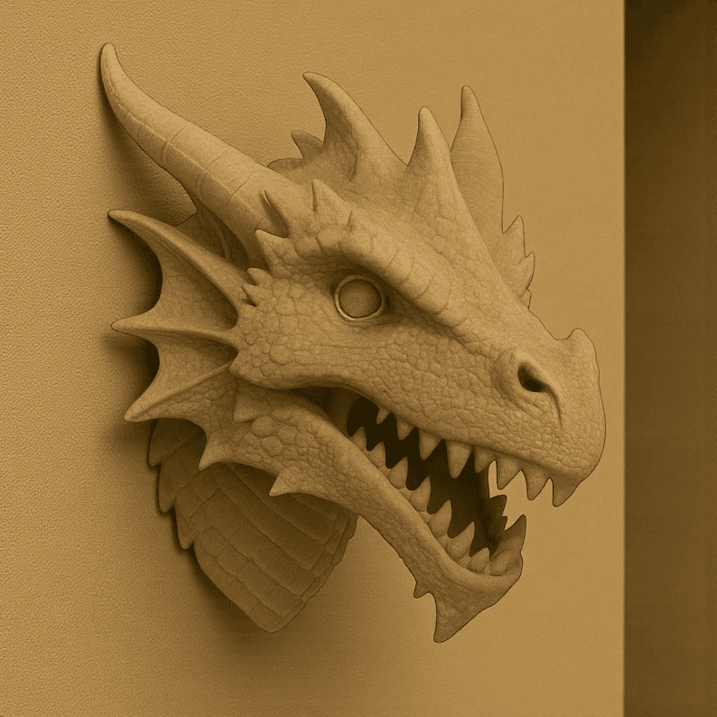Dragon Scale Skull Headphone Stand | Fantasy Gamer Desk