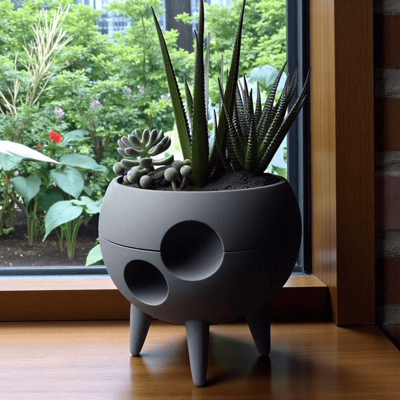 Moon-Inspired Succulent Planter | Lunar Plant Pot