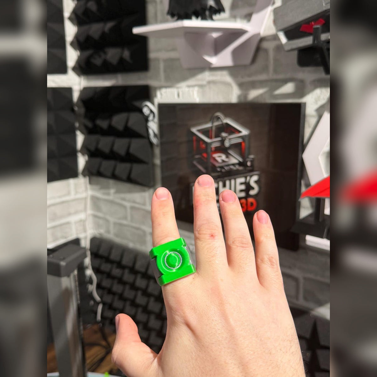 Green Lantern Inspired Mask & Power Ring Cosplay Set