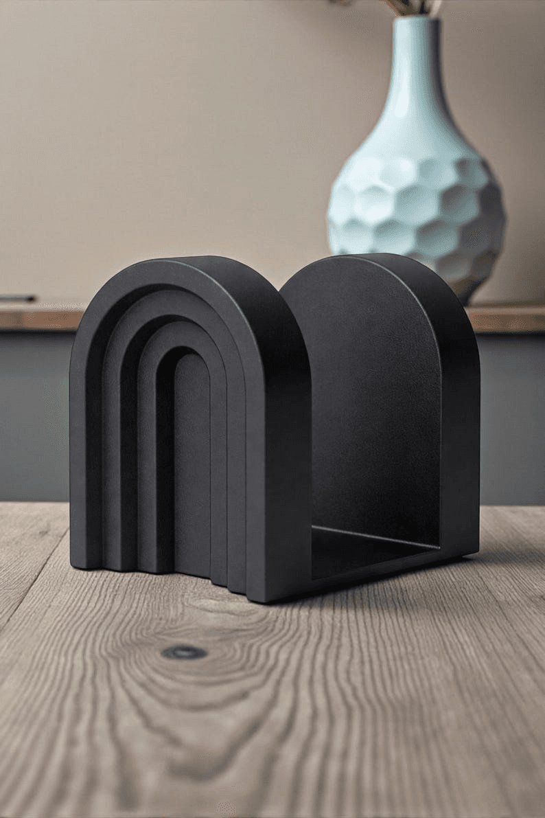 Arch Bookend Desk Organizer | Modern Notebook Holder