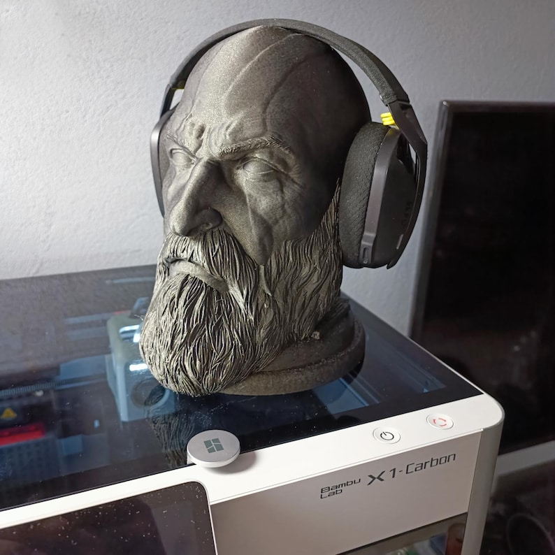 Kratos-Inspired Headphone Stand | God of War Fan Art