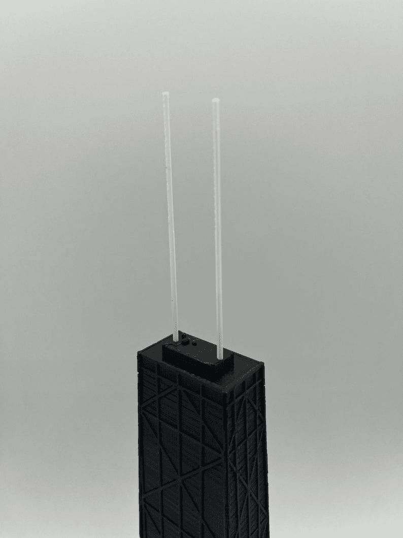 John Hancock Center Inspired Miniature Skyscraper Model