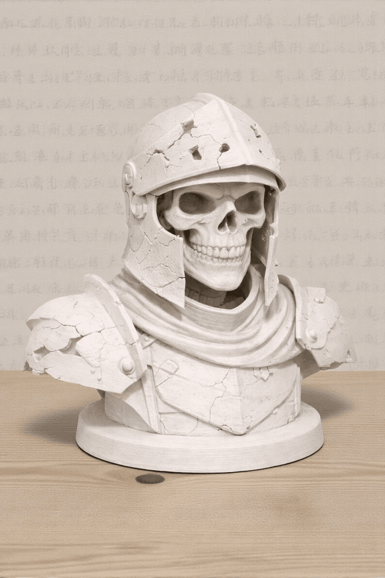 Gothic Skeleton Knight Headphone Stand | Gamer Desk Decor