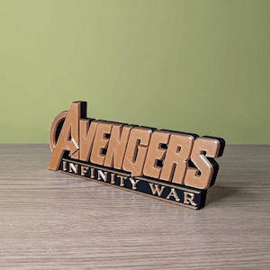 Avengers Inspired Logo Sign | Marvel Fan Desk Decor