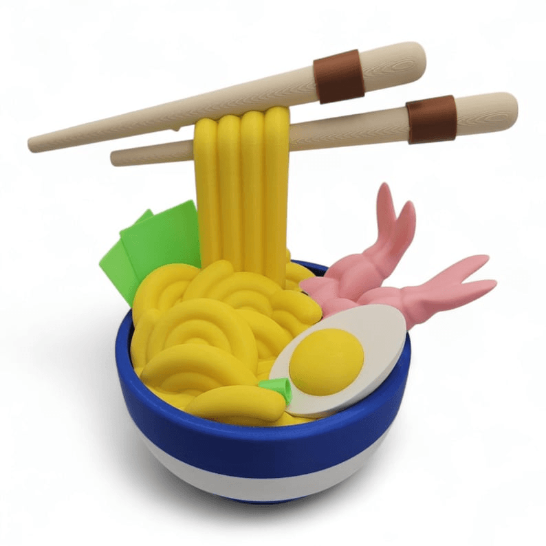 Anime-Inspired Ramen Bowl with Hidden Storage Compartment