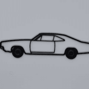 1969 Dodge Charger Inspired Wall Silhouette Art