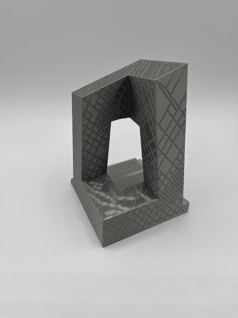 CCTV Headquarters Inspired Architectural Desk Model