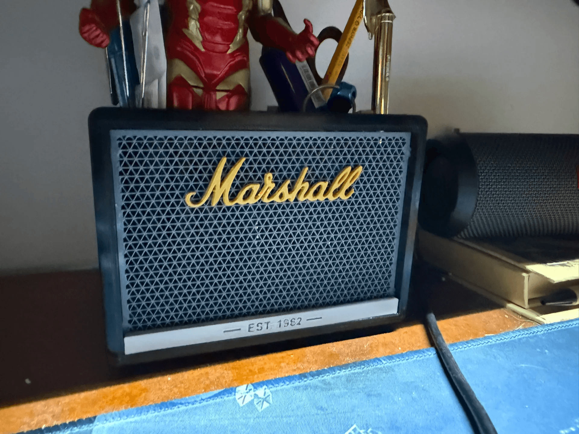 Marshall-Inspired Speaker Desk Pencil Holder
