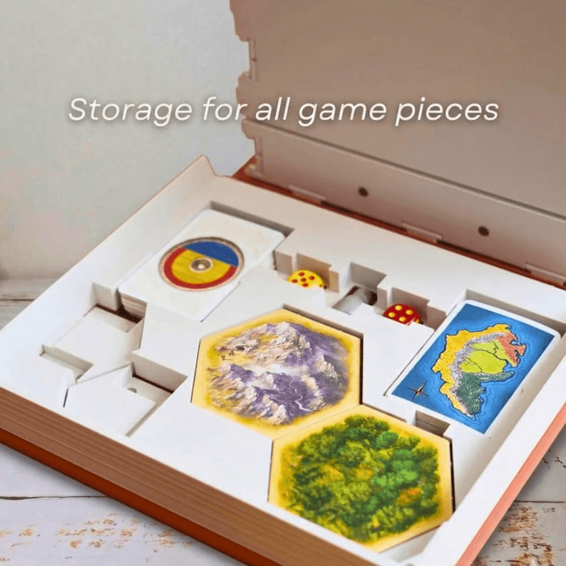 Settlers of Catan Inspired Board Game Storage Book Box
