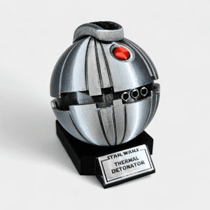 Star Wars Inspired Thermal Detonator Replica with Display Stand