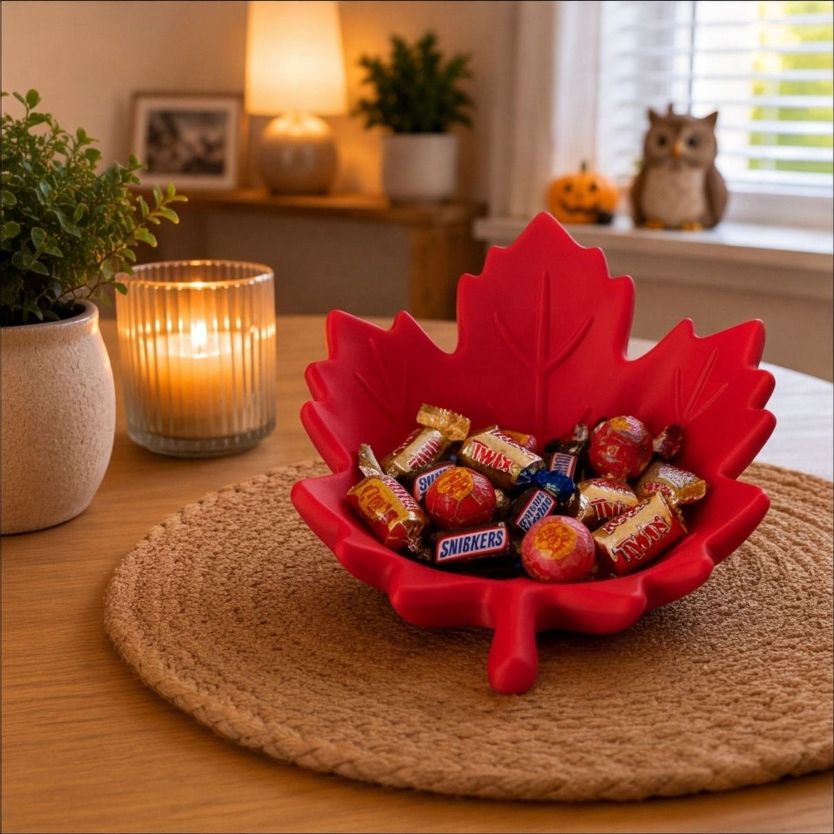 Maple Leaf Candy Bowl – Autumn Trinket Tray & Desk Organiser