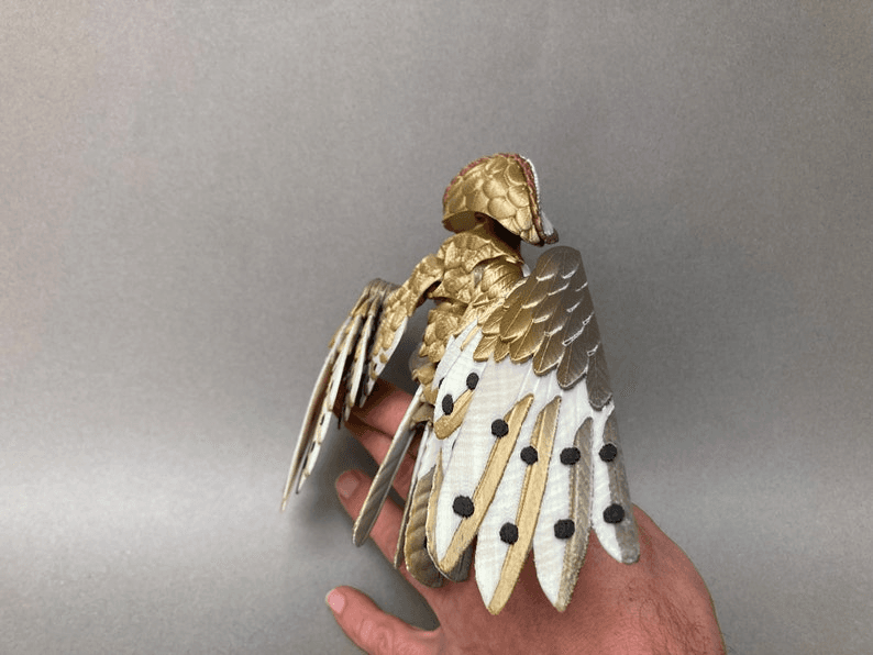 Barn Owl Articulated Fidget Model – Multi-Colour Fantasy