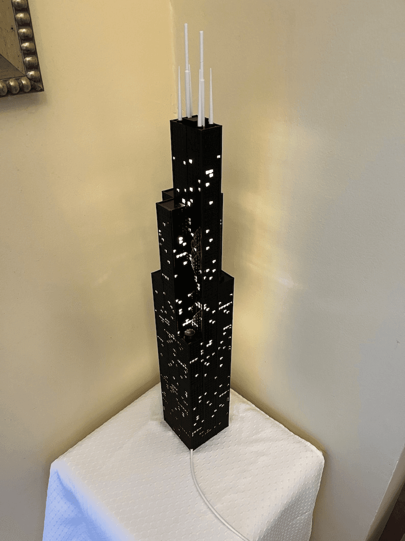 Sears Tower Inspired Light-Up Model | Chicago Icon