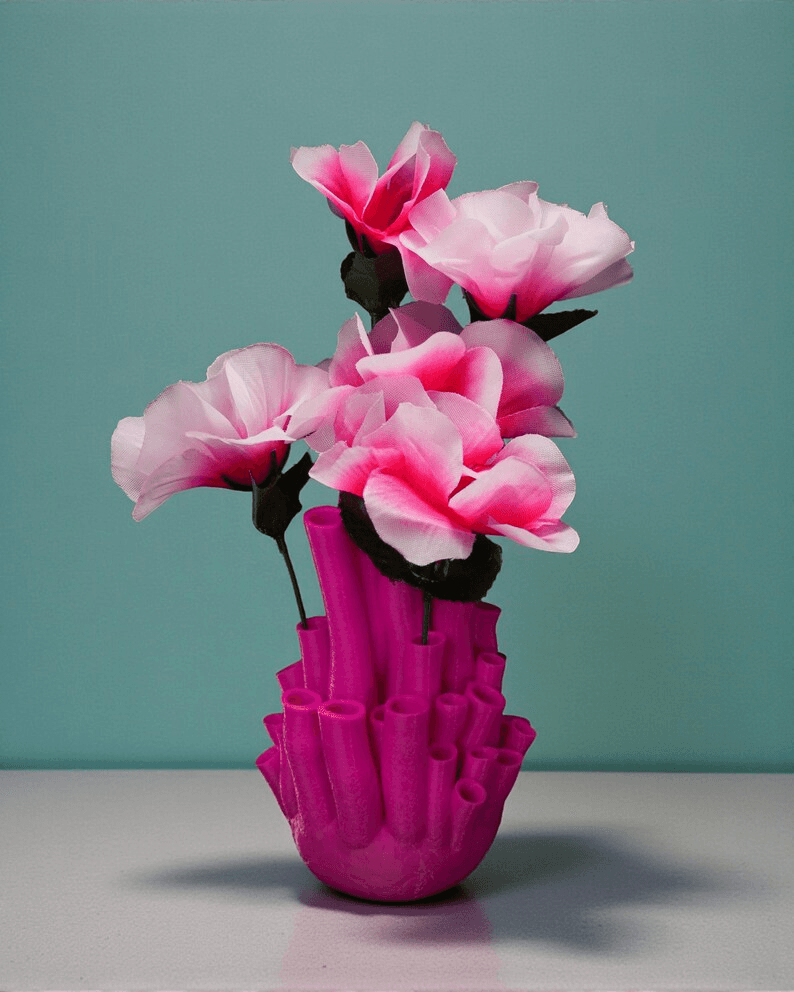 Coral Reef Inspired Tube Vase | Coastal Ocean Decor