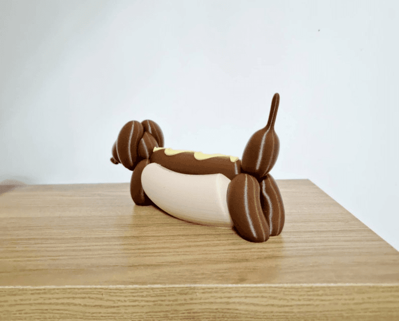 Hotdog Balloon Dog Novelty Figure | Funny Desk Sculpture