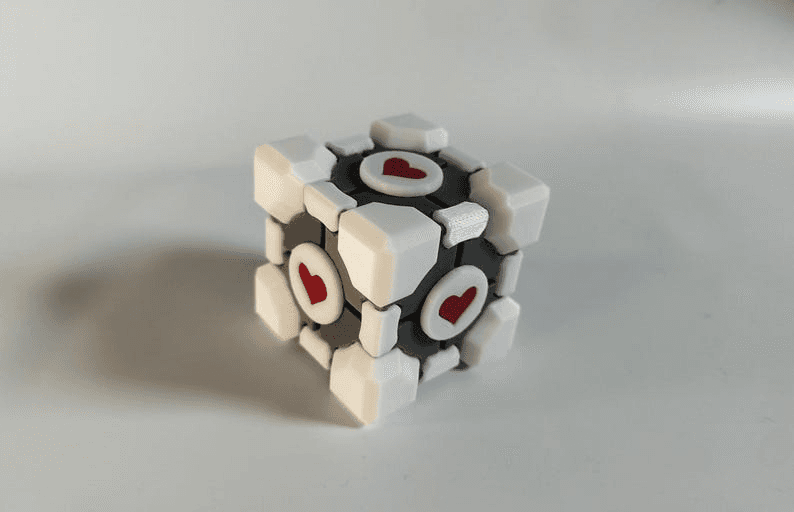 Portal-Inspired Companion Cube & Button Fan Art Bundle