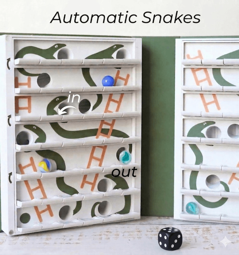 Snakes & Ladders Game in a Book – Hidden Boa Edition