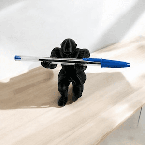 Medieval Knight Pen Holder – Armored Warrior Desk Decor