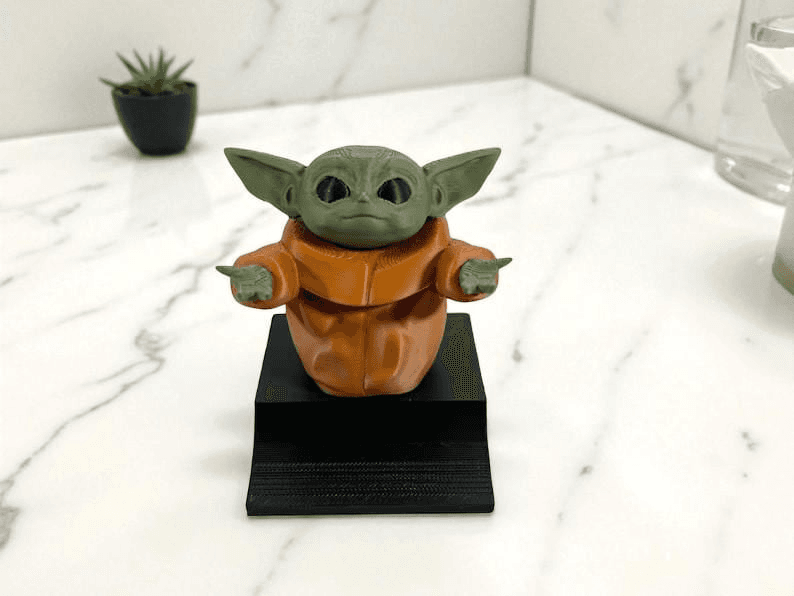 Grogu Inspired Lightsaber Pen Holder | Fan Desk Stand