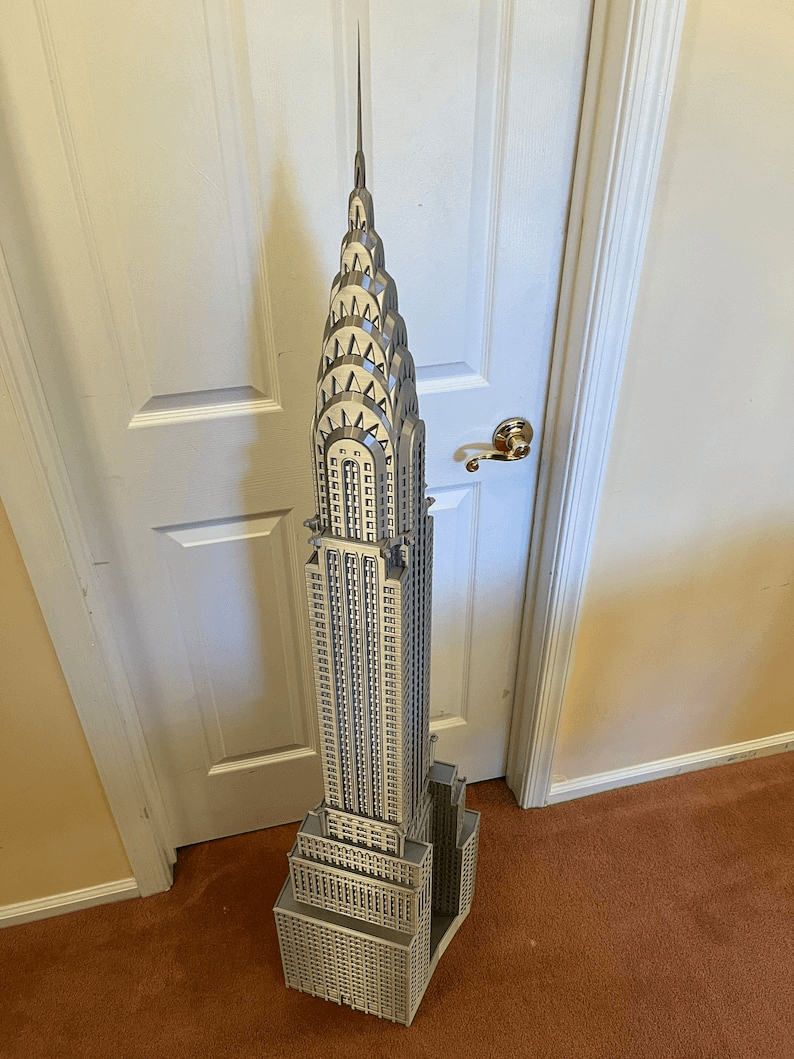 Extra Large Chrysler Building Inspired Miniature Model