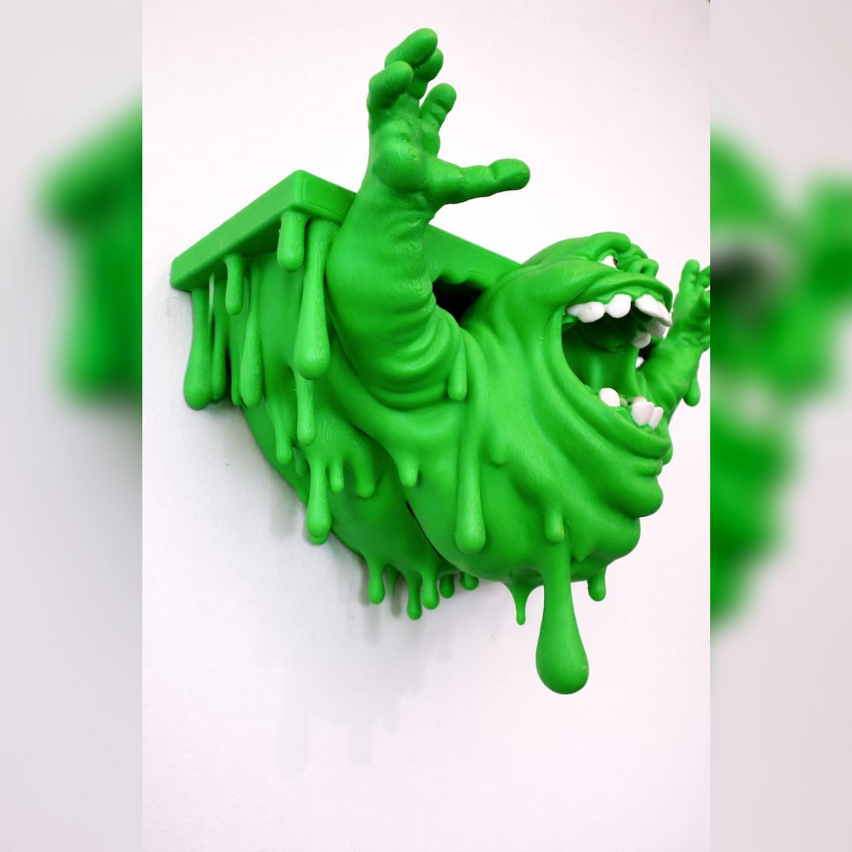 Slimer-Inspired Green Ghost Wall Shelf | Retro Fan Decor