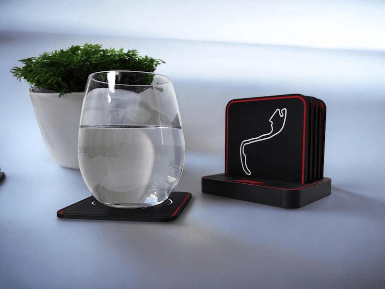 Formula 1 Inspired Circuit Coaster Set – 6 Iconic Tracks