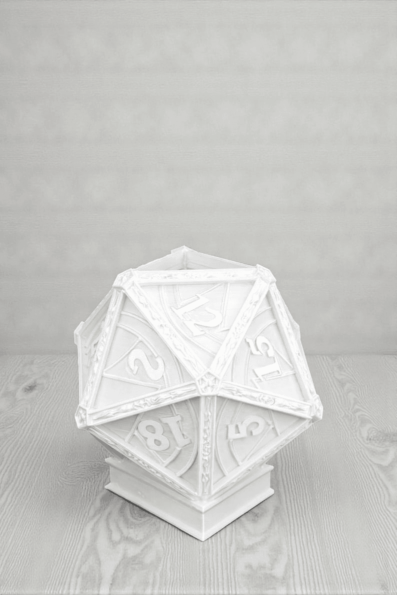 D20 Dice Succulent Planter – Elvish Fantasy RPG Decor