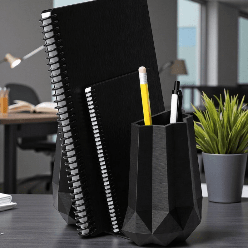 Low Poly Geometric Desk Organizer & Pen Holder
