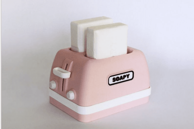 Retro Toaster Soap Dish – Pastel Bathroom Decor