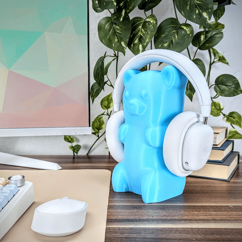 Gummy Bear Headphone Stand | Pastel Rainbow Gaming Desk Decor