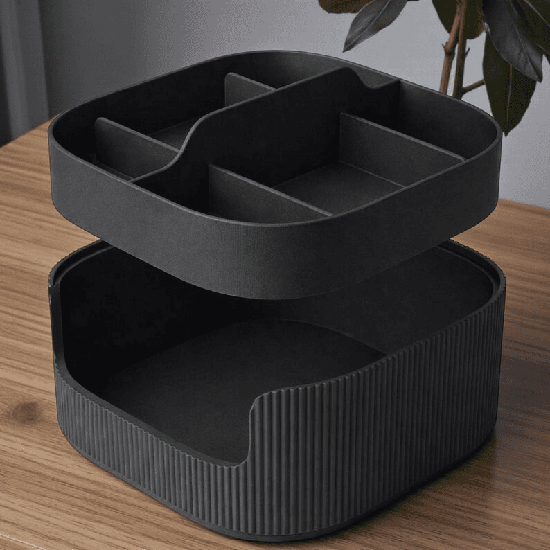Stackable Modular Desk Organizer Tray Set – Dark Gaming Style